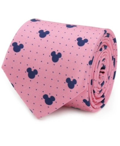 Disney Men's Mickey Mouse Dot Tie In Pink