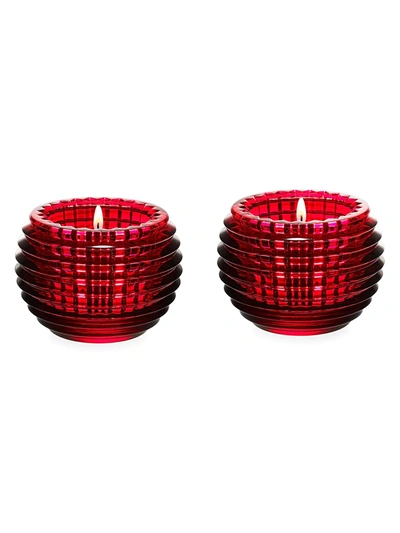 Baccarat Eye 2-piece Votive Set In Red