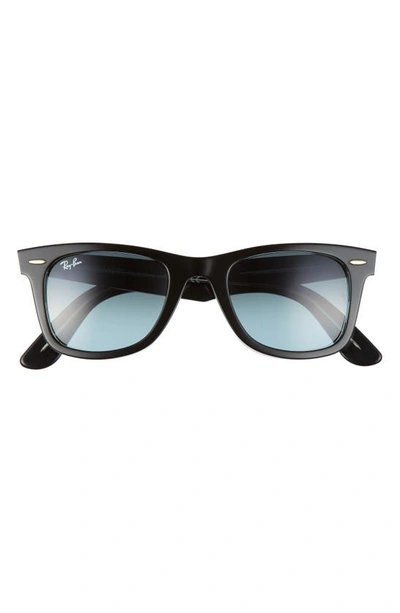 Ray Ban 'classic Wayfarer' 50mm Sunglasses In Black/ Gradient Blue