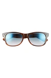Ray Ban Standard New Wayfarer Blue Light Blocking 55mm Sunglasses In Striped Brown/ Blue Gradient