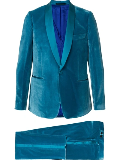 Paul Smith Shawl-lapel Two-piece Suit In Blue