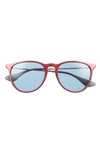 Ray Ban Erika Classic 54mm Sunglasses In Red Black/ Dark Blue Solid