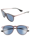 Ray Ban Erika Classic 54mm Sunglasses In Dark Blue/ Dark Blue Solid