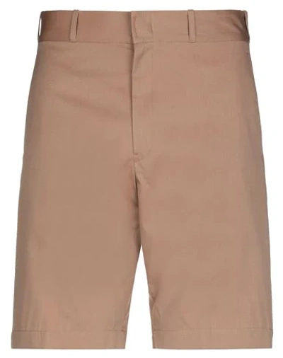 Mauro Grifoni Man Shorts & Bermuda Shorts Camel Size 36 Virgin Wool, Cotton In Beige