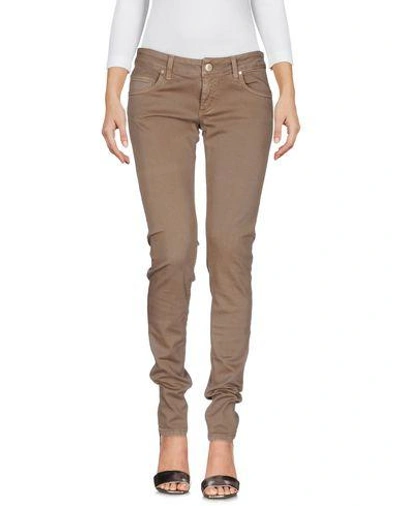 Dondup Denim Pants In Khaki