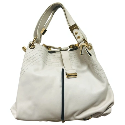 Pre-owned Jimmy Choo Leather Handbag In White