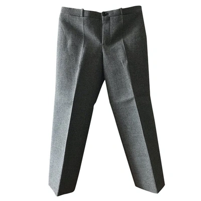 Pre-owned Balenciaga Wool Large Pants In Grey
