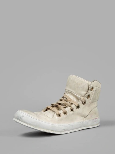 A Diciannoveventitre Men's Off-white Leather Sneakers