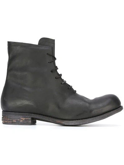 A Diciannoveventitre Lace-up Ankle Boots In Black