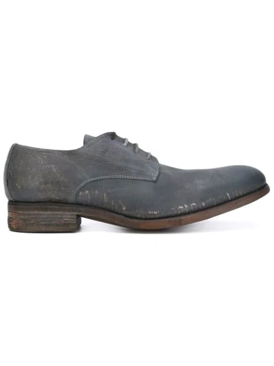 A Diciannoveventitre Distressed Derby Shoes In Grey