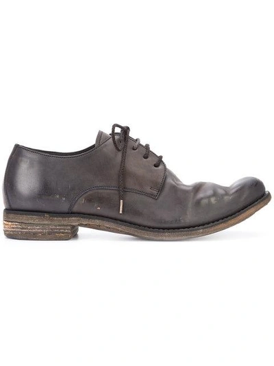A Diciannoveventitre Distressed Derby Shoes In Brown