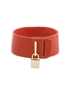 Absidem Padlock Collar Choker In Red