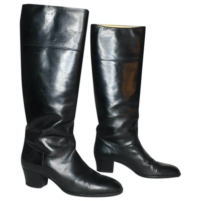 Pre-owned Fratelli Rossetti Leather Boots In Black