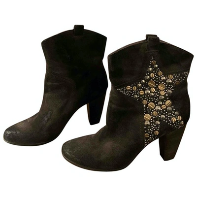 Pre-owned Janet & Janet Ankle Boots In Brown