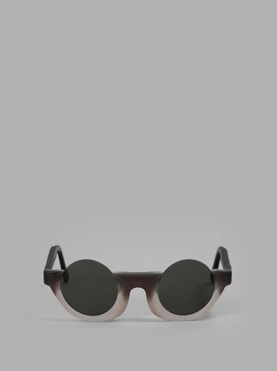 JULIUS JULIUS x KUBORAUM BLACK/WHITE M6 SUNGLASSES 