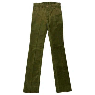 Pre-owned Wrangler Trousers In Green