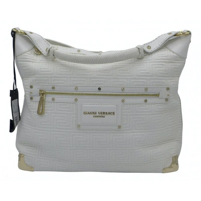 Pre-owned Versace Leather Handbag In White