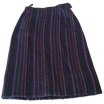 Pre-owned Lanvin Wool Mid-length Skirt In Multicolour