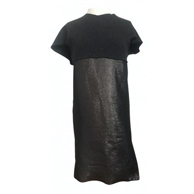 Pre-owned Ter Et Bantine Wool Mini Dress In Anthracite