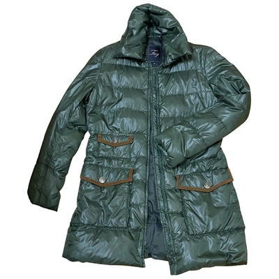 Pre-owned Fay Puffer In Green