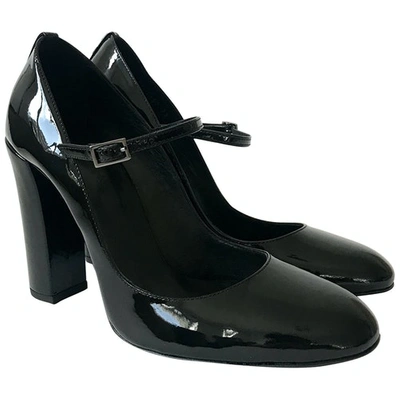 Pre-owned The Kooples Patent Leather Heels In Black