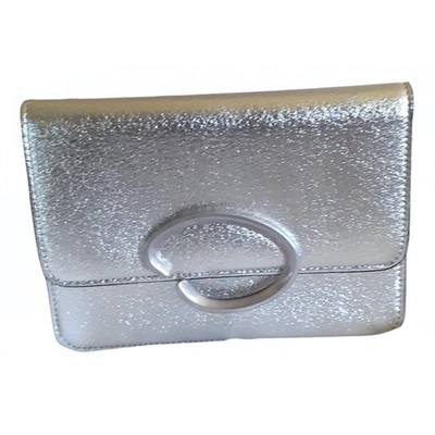 Pre-owned Oscar De La Renta Silver Leather Handbag