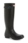 Hunter Original Tall Waterproof Rain Boot In Steal/ Nessy