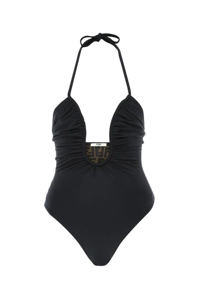 Fendi Black Stretch Nylon Swimsuit Nd  Donna 38