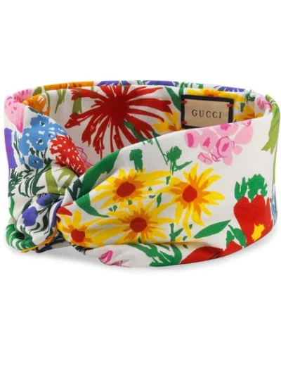 Gucci X Ken Scott Floral Headband In White