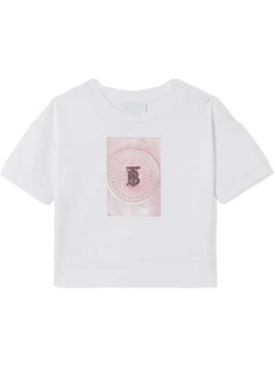 Burberry Babies' Kids Tb Monogram Confectionery T-shirt (6-24 Months) In White