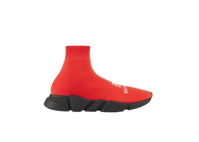 Pre-owned Balenciaga  Recycled Speed Red