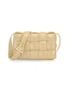 Bottega Veneta The Cassette Padded Leather Crossbody Bag In Tapioca