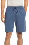 Daniel Buchler Peruvian Pima Cotton Shorts In Navy Heather