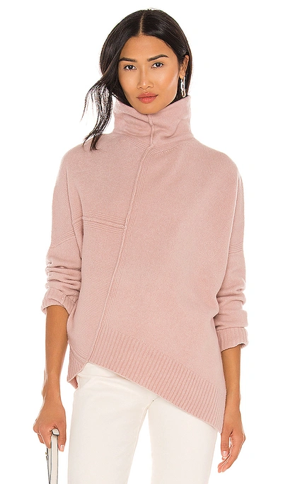 Allsaints Lock Roll Neck Sweater In Rose Pink