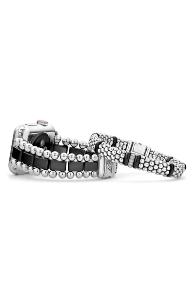 Lagos Smart Caviar Apple Watch® Watchband & Bracelet Set In Silver