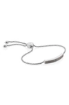 Monica Vinader Baja Skinny Friendship Bracelet In Silver/ Grey