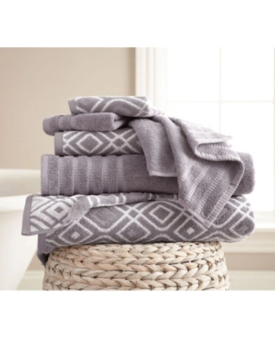 Modern Threads Oxford Yarn Dyed 6-pc. Towel Set Bedding In Gray