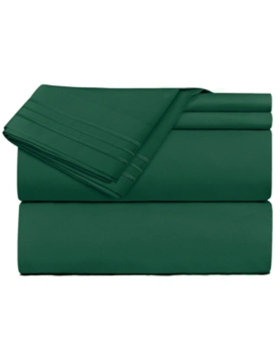 Clara Clark Premier Deep Pocket 4 Pc. Sheet Set, Queen Rv Bedding In Green