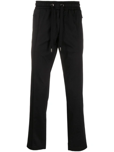 Dolce & Gabbana Logo-patch Track Trousers In Black