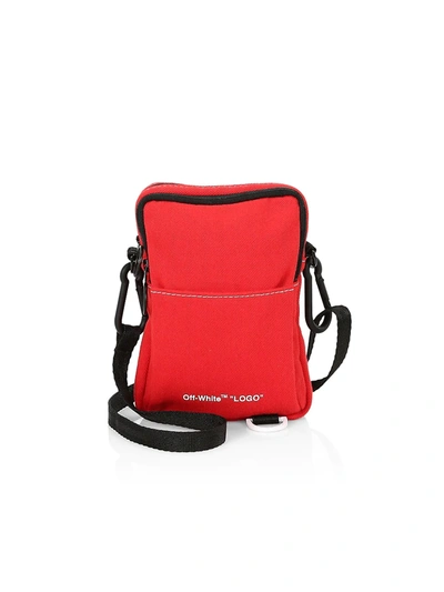 Off-white Hip Crossbody Bag In Red White