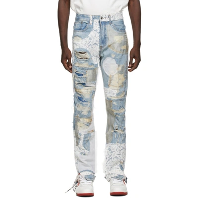 Who Decides War By Mrdr Brvdo Blue Lace Altar Jeans In Sky
