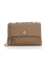 Tory Burch Women's Kira Chevron Leather Shoulder Bag In Classic Taupe