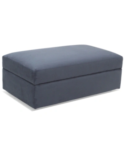 Furniture Closeout! Gympson Fabric Storage Ottoman, Created For Macy's In Eclipse