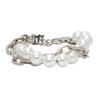 Misbhv Off-white Pearl Twisted Chain Bracelet