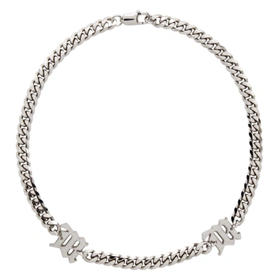 Misbhv Silver Curb Link Choker Necklace