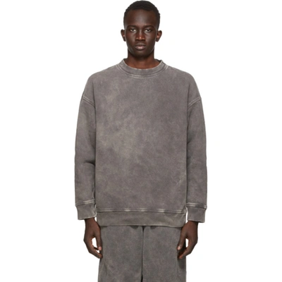 N.hoolywood Grey Faded Sweatshirt In Charcoal