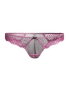 Fleur Du Mal Women's Dotty Embroidery Thong In Rosewood