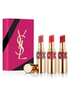 Saint Laurent 3-piece Rouge Volupte Shine Lipstick Set