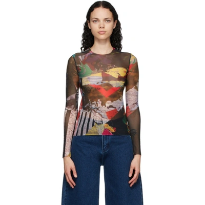 Marques' Almeida Multicolor Mesh Long Sleeve T-shirt In Multicoloured