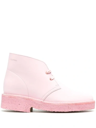 Clarks Originals Ankle Lace-up Boots In Pink